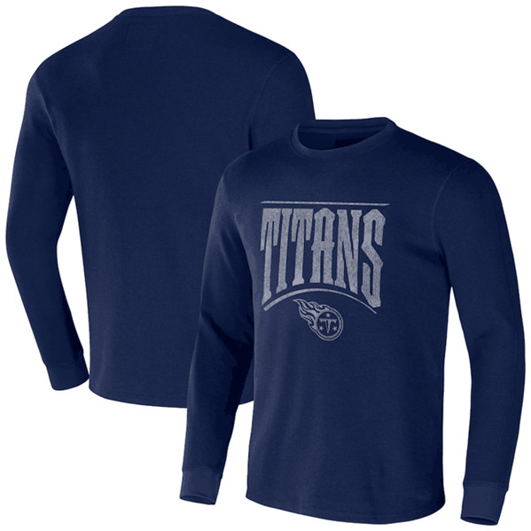 Men's Tennessee Titans X Darius Rucker Collection Navy Long Sleeve Thermal T-Shirt
